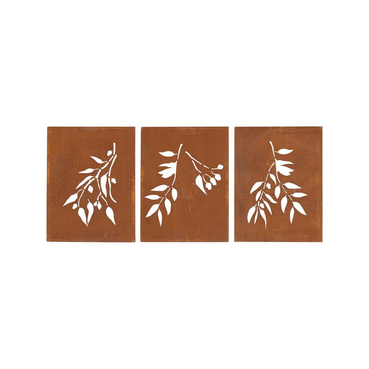 Tuscan Path 3 Piece Rust Gumtree Wall Art - 1500 x 650 mm - Rust - Outdoor Decor - SuperSaverAU - view 1