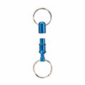 Titanium Aluminium Trigger Release Key Holder - 2 Steel Key Rings - 10mm x 39mm x 39mm - SuperSaverAU - view 2