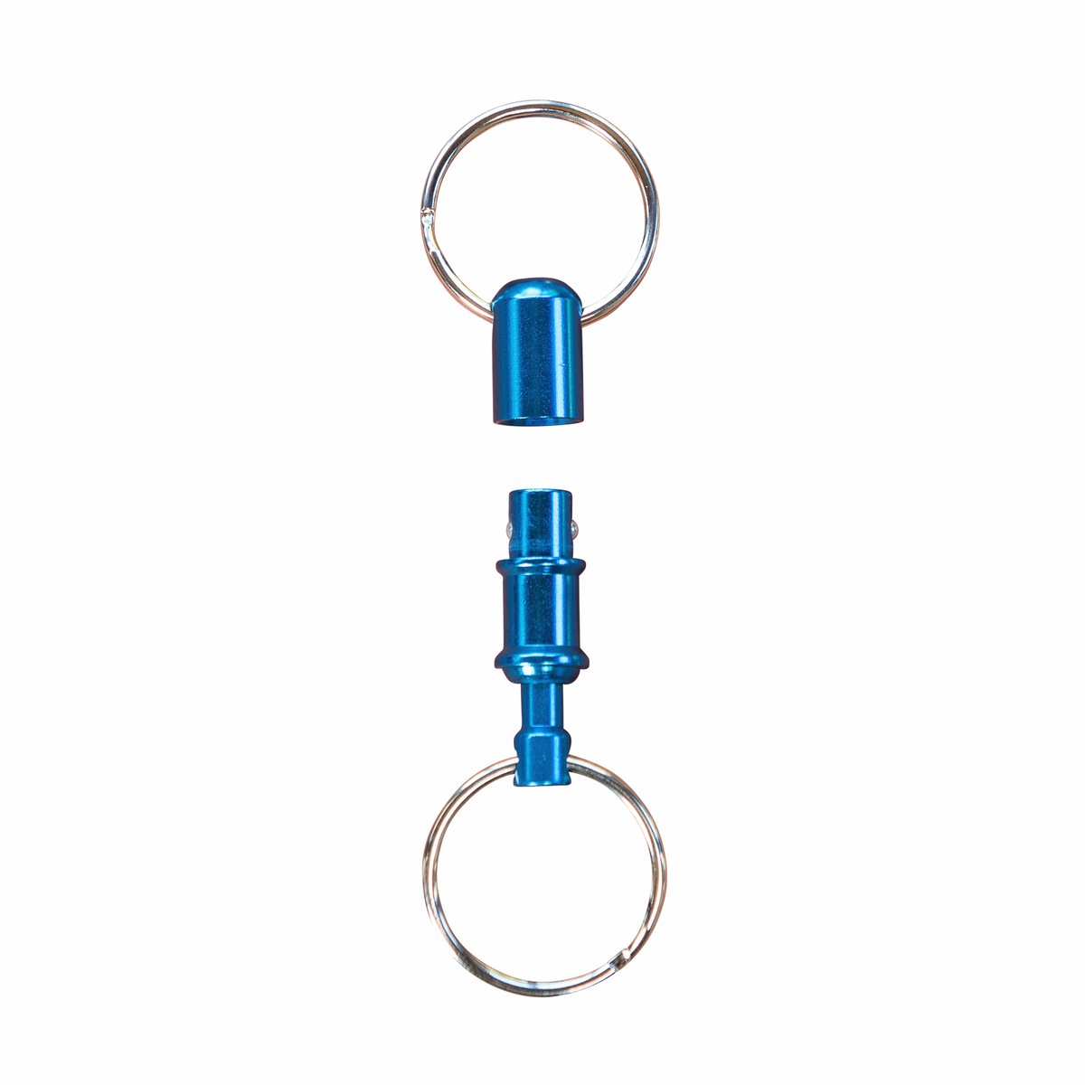 Titanium Aluminium Trigger Release Key Holder - 2 Steel Key Rings - 10mm x 39mm x 39mm - SuperSaverAU - view 2