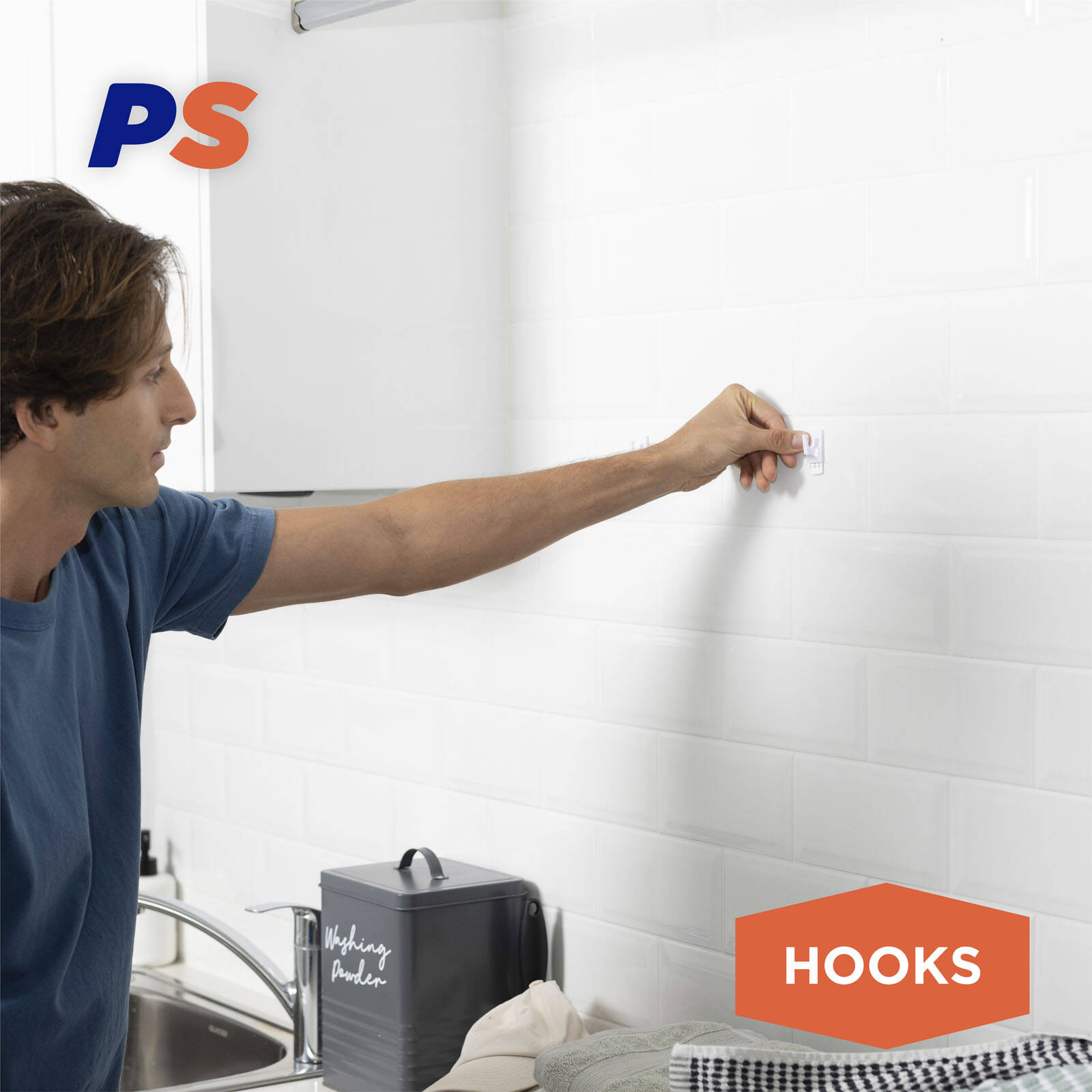 Permastik Utility Hooks Value Pack - 12 Pack White Plastic Self-Adhesive
