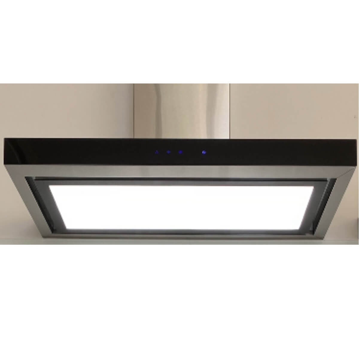 Glem Gas 90cm canopy rangehood - stainless steel, 3-speed touch control, perimeter extraction - CK90TBLED