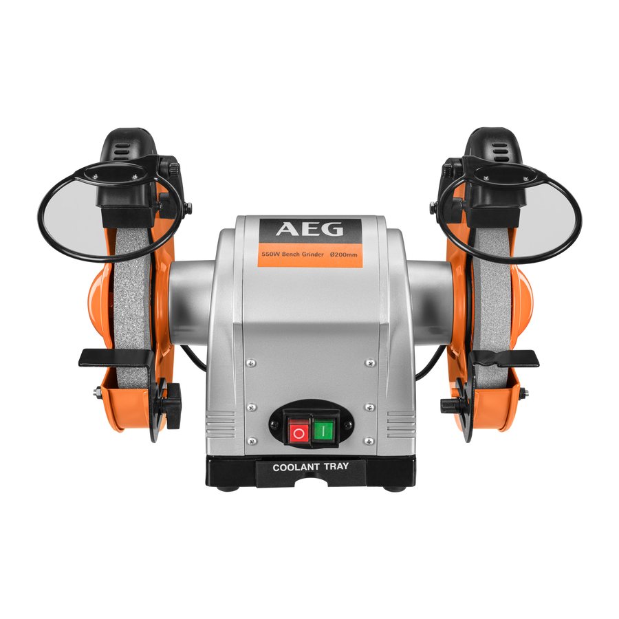 AEG 550W 200mm Bench Grinder 240V 2850rpm ABG5520