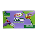 Sabco Nitrile Gloves - Large - 100 Pack - Purple - Puncture Resistant - SuperSaverAU - view 1