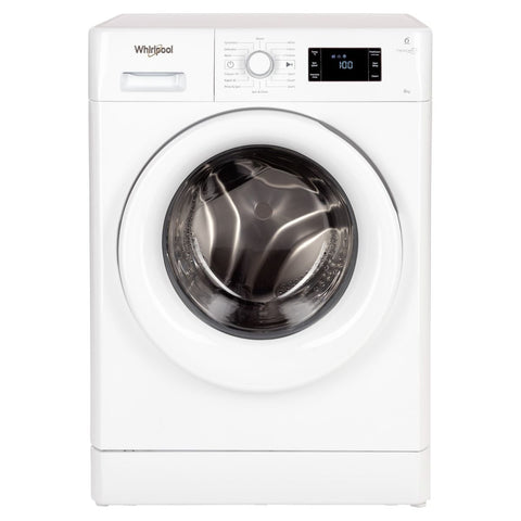 Whirlpool 8kg Front Load Washing Machine - White, 6th Sense Technology, FreshCare+ - FDLR80210