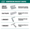 Carinya 50 x 50 x 75 x 4mm Hot Dipped Galvanised Steel Reinforcing Angle Bracket