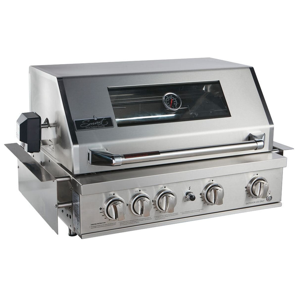 Smart Four Burner Built-In LPG BBQ - Stainless Steel, Rotisserie and Infrared Burner - 401WB-W