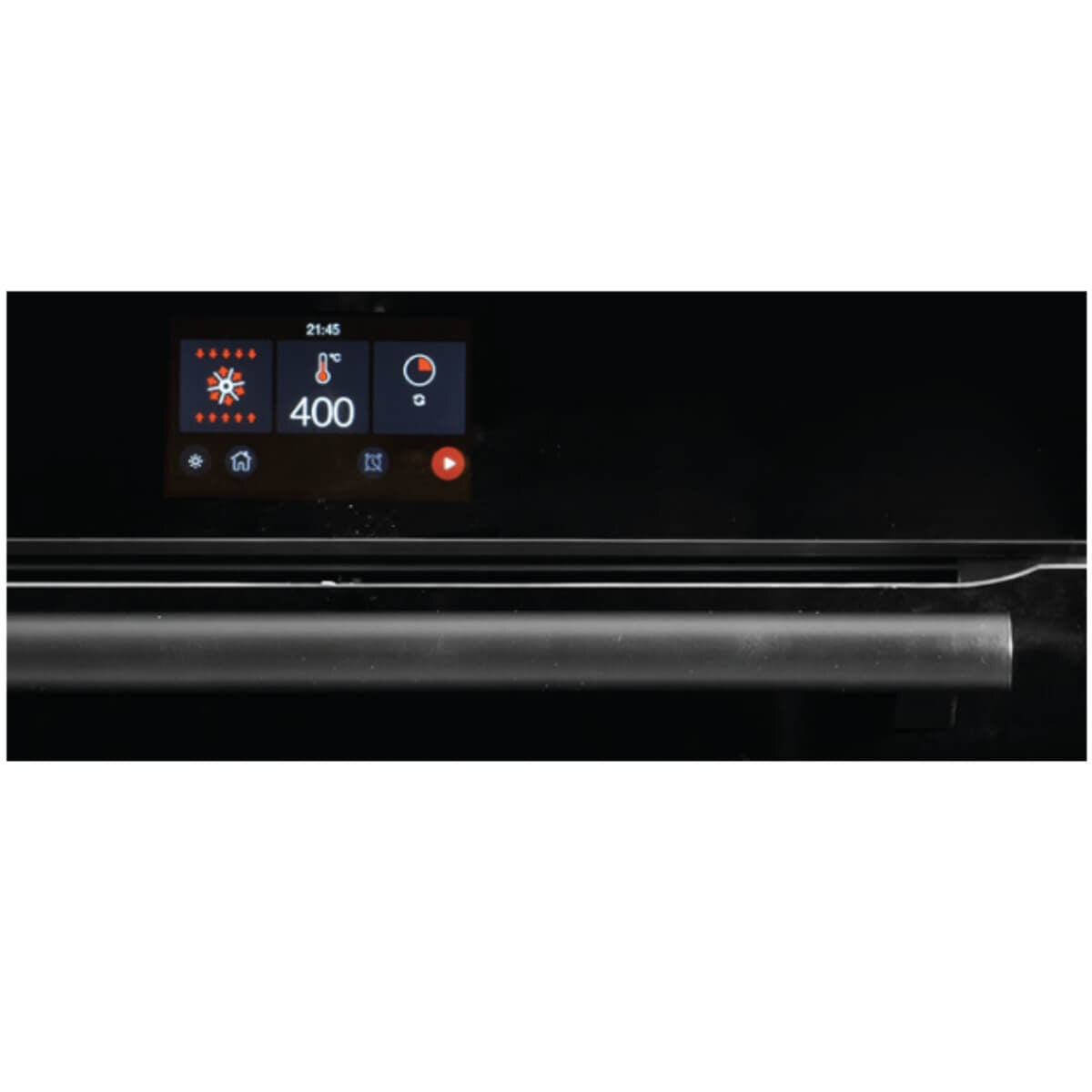 ILVE 60cm Professional Plus Built-In Black Oven - 37L, 16 Functions, TFT Touchscreen - 645SZTCT4BK