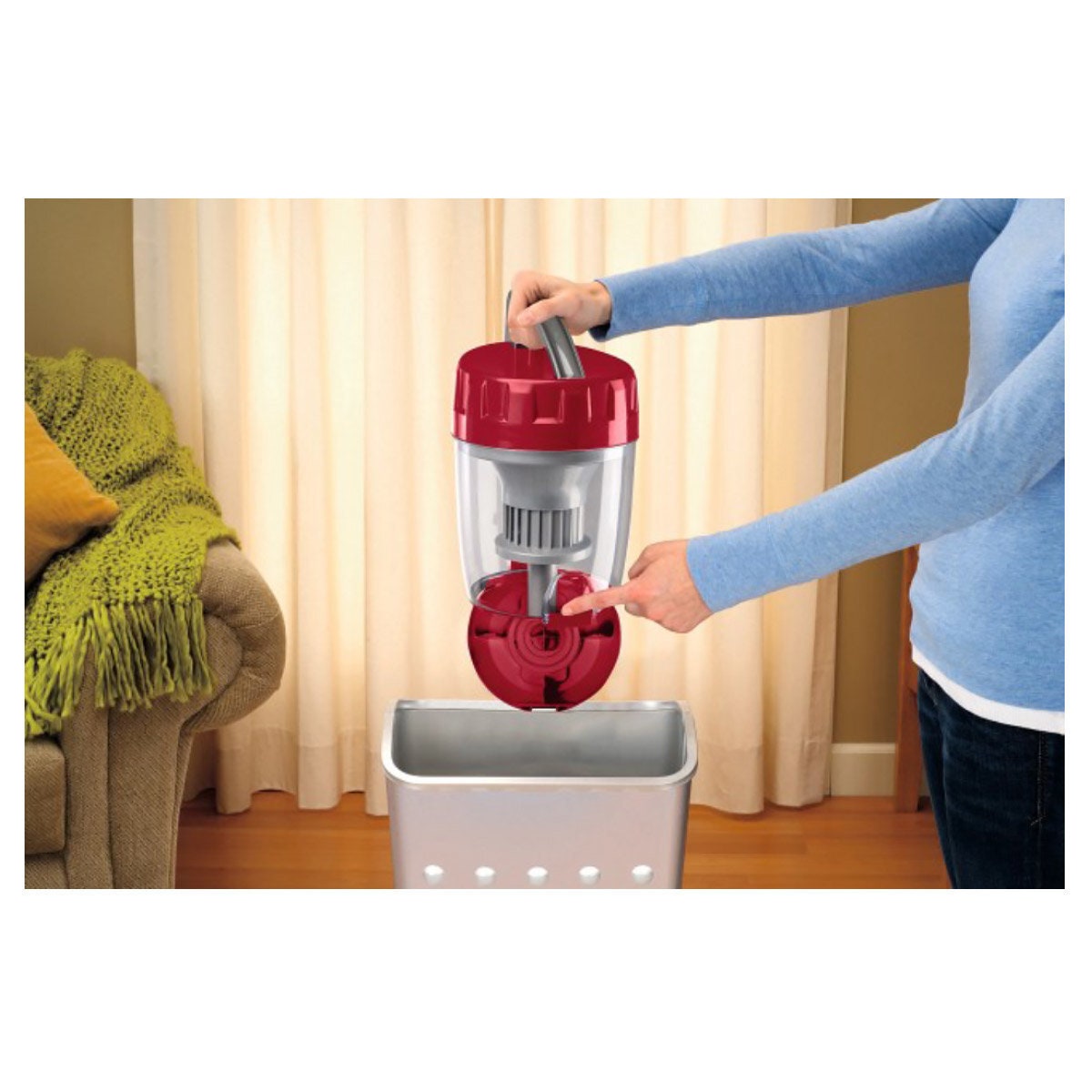 Bissell Cleanview Bagless Barrel Vacuum Cleaner - Multi-Cyclonic - 2.2L Dirt Tank - Red - 1994F