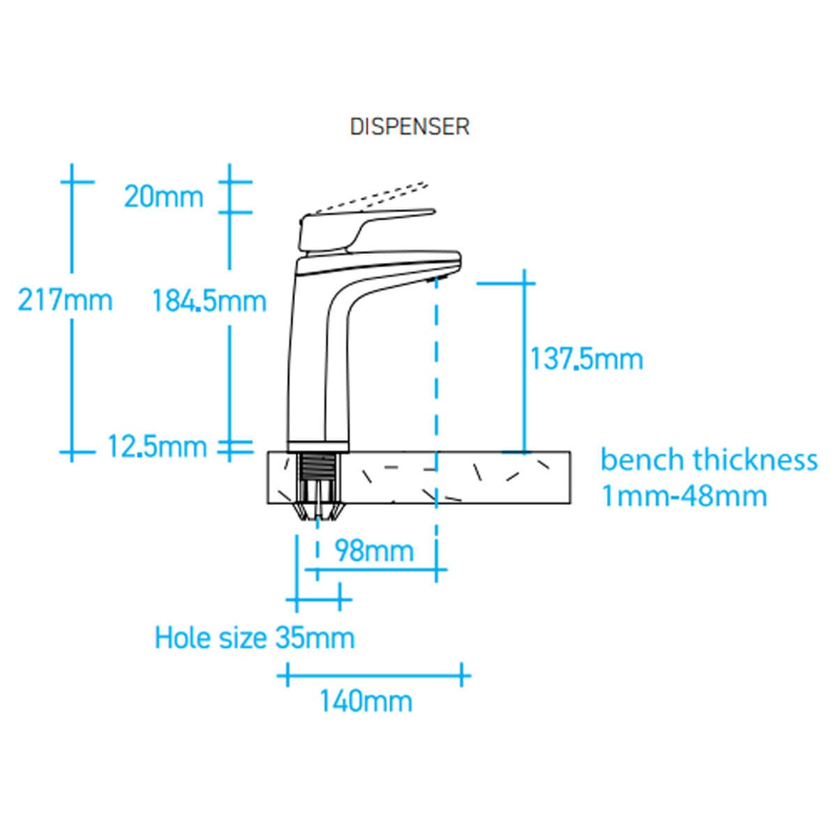 Billi Eco Boiling and Chilled Filtered Water Tap with XL Levered Dispenser - Brushed Chrome - 901000LBR