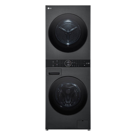 LG 12kg/9kg WashTower All-In-One Stacked Washer Dryer - Platinum Black - Heat Pump - WWT-1209B