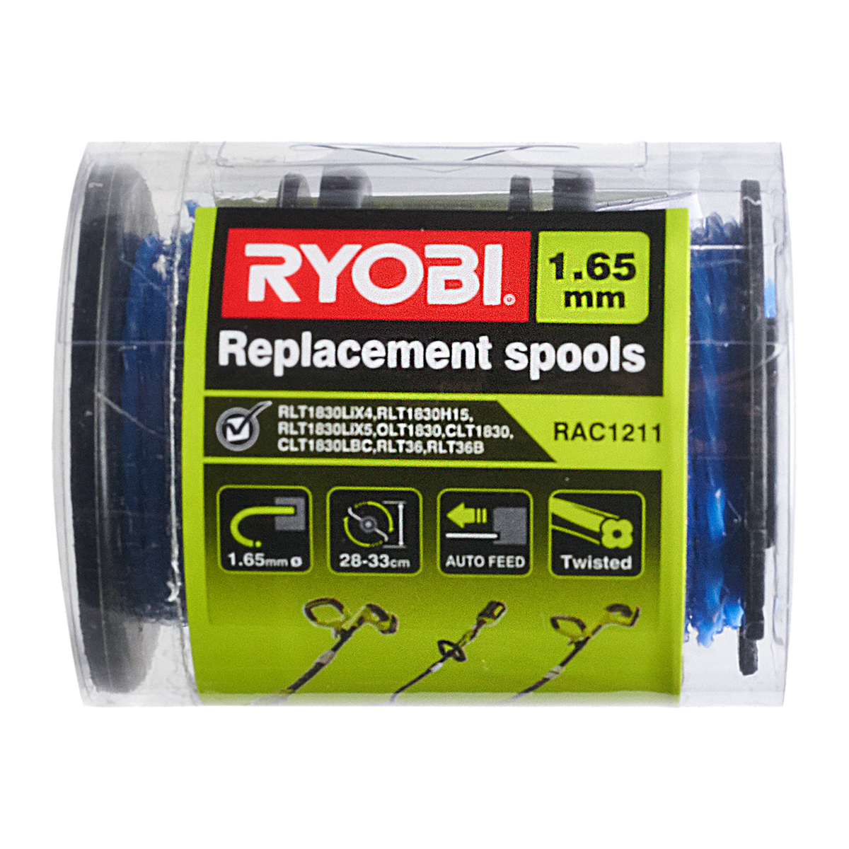 Ryobi Line Trimmer Spool and Line 3 Pack 1.65mm Plastic Efficient - SuperSaverAU - view 3