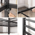 Zinus Patricia Single Metal Canopy Bed Frame in Black - Steel Frame, Underbed Storage - AU-CPBF-S