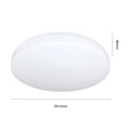 Brilliant Lighting Sheffield 41.5cm 24W LED Cool White Metal Oyster Ceiling Light 20379/05