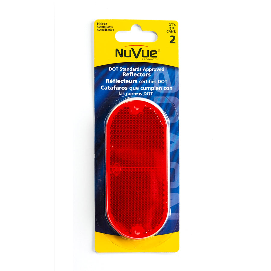 Sandleford Red Oval Reflector - 2 Pack Weather Resistant