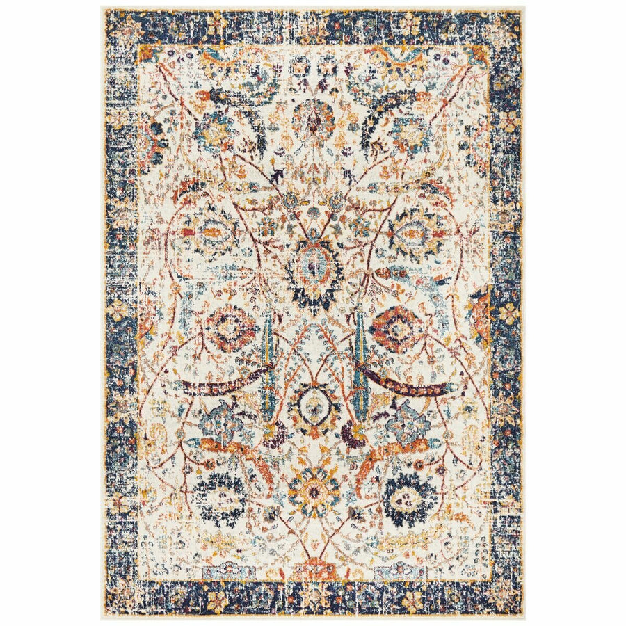 Rug Culture Evoke Extra Large Ivory Rug - Power Loomed Polypropylene, Persian Style - EVO255IVO400X300