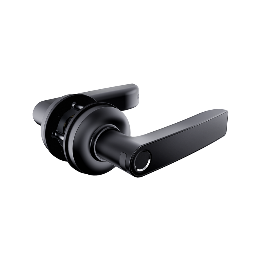 Gainsborough Liberty Smart Lever Lock - Fingerprint Access - Matte Black - SuperSaverAU - view 1