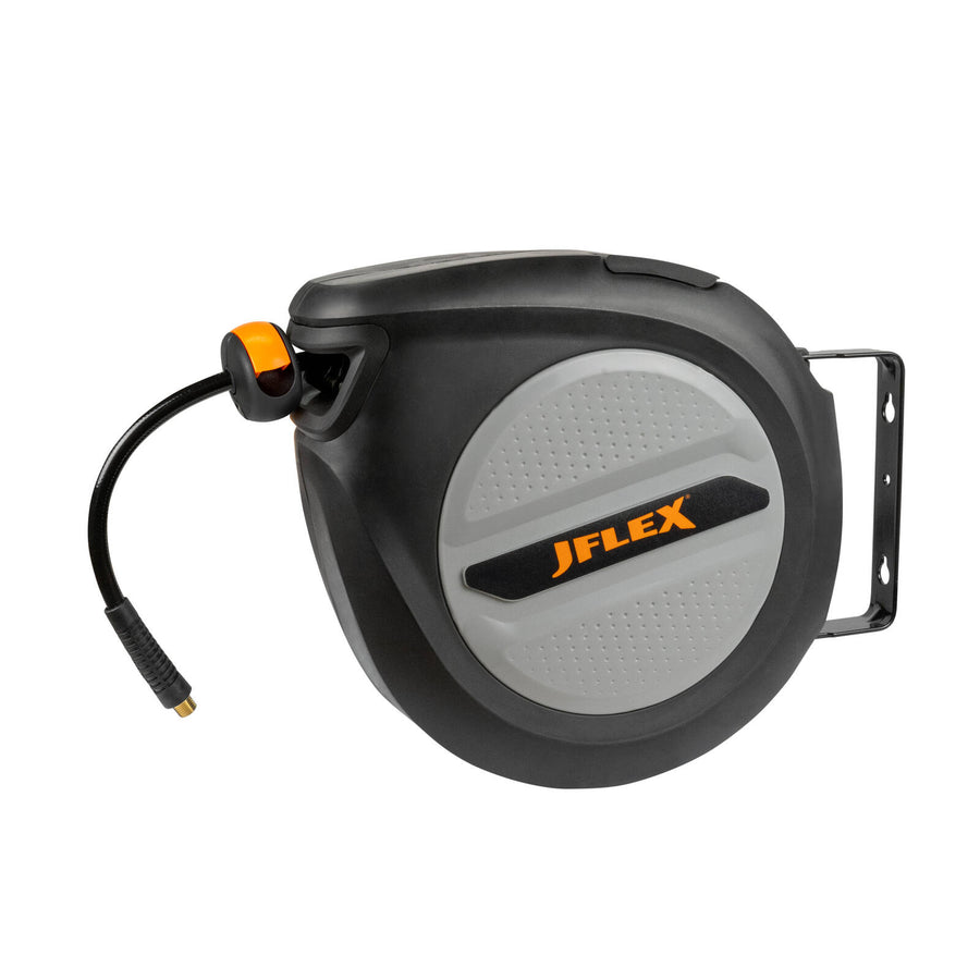 JFLEX 20m Retractable PVC Air Hose Reel, Wall-Mountable