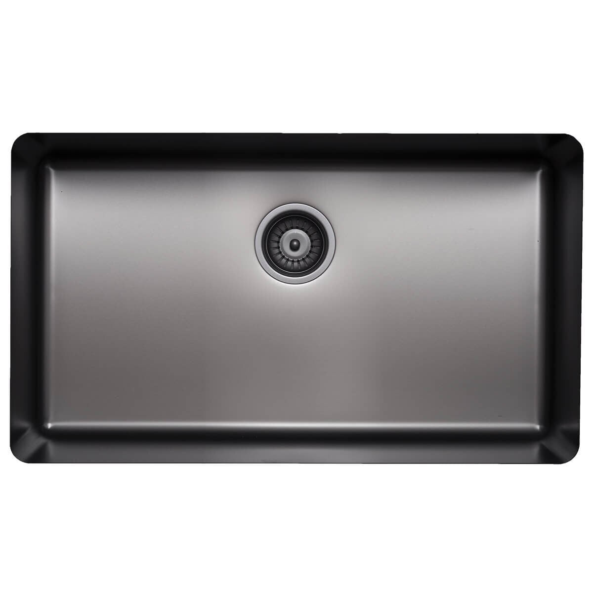 Titan Essentials 750mm Single Bowl Sink and Pull Out Gooseneck Mixer Tap Package - Gunmetal - 57L - TSGMPK702