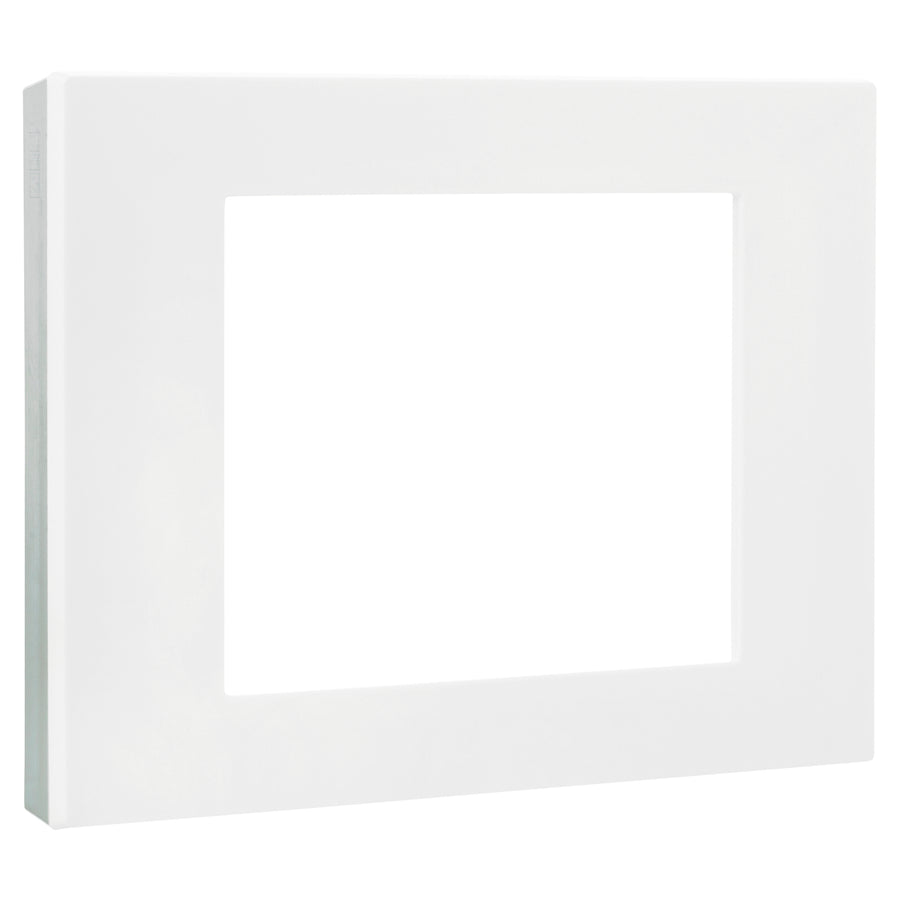 HPM VIVO Coverplate, White Gloss with Chrome Edging 118mm x 85mm