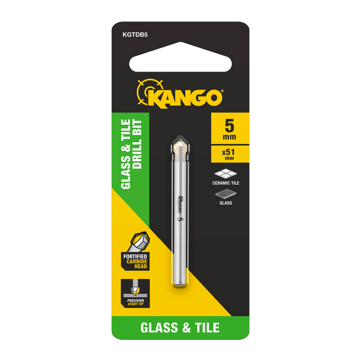 Kango 5mm Glass and Tile Drill Bit - Carbide Head - Precision Start Tip - SuperSaverAU - view 1