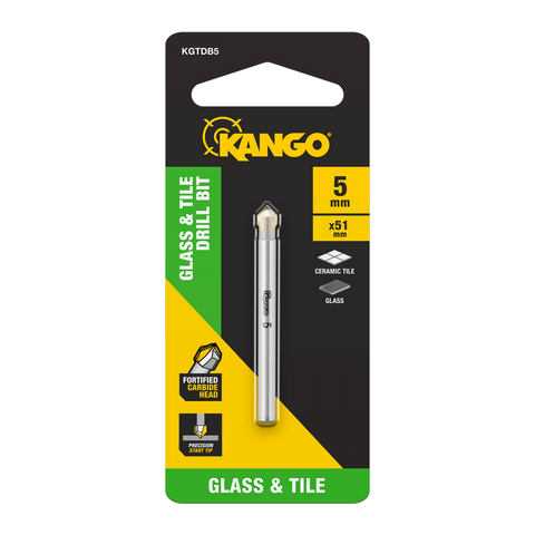 Kango 5mm Glass and Tile Drill Bit - Carbide Head for Wet or Dry Drilling