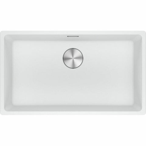 Franke Maris Single Bowl Sink with Extension Drainer - Flush or Undermount, Polar White - MRG210-72PWFPC