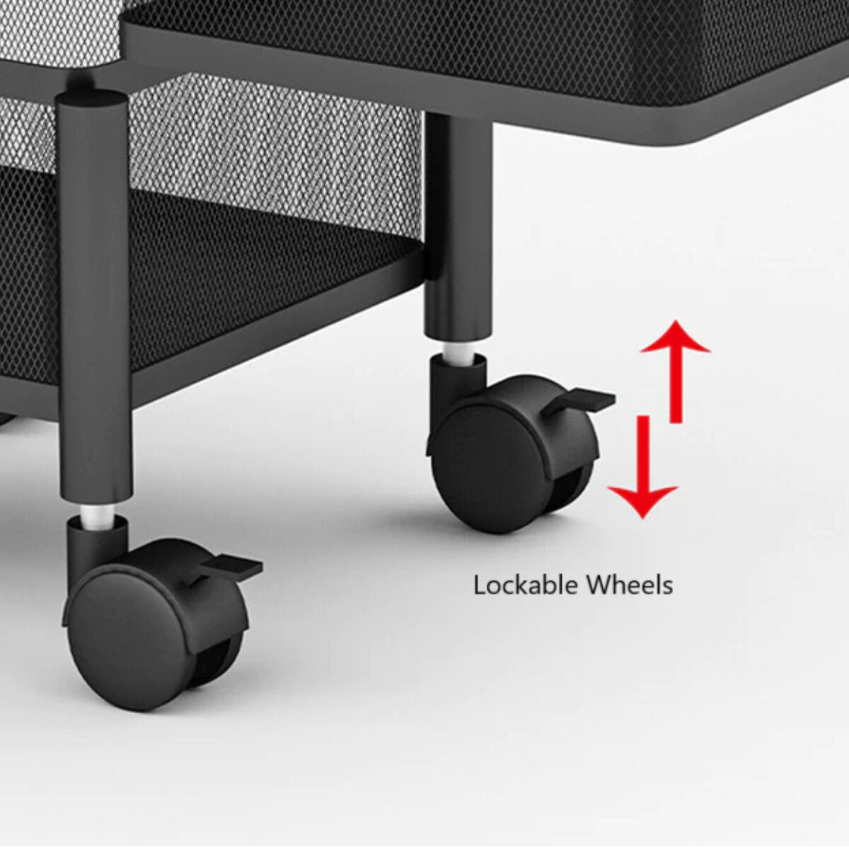 SOGA Square Kitchen Shelves - Black Carbon Steel - 10kg Per Shelf - Foldable - 9357641023587