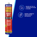 Selleys 350g Heavy Duty Liquid Nails Construction Adhesive, Solvent Based, Light Tan