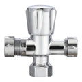 Evekare Chrome Double Mini Cistern Stop Tap 15 x 15mm - Compact Design - Dual Outlet - SuperSaverAU - view 3