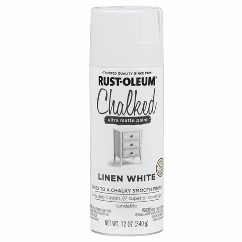 Rust-Oleum Ultra Matt Chalked Spray Paint - 340g - Linen White - Fast Drying - SuperSaverAU - view 1