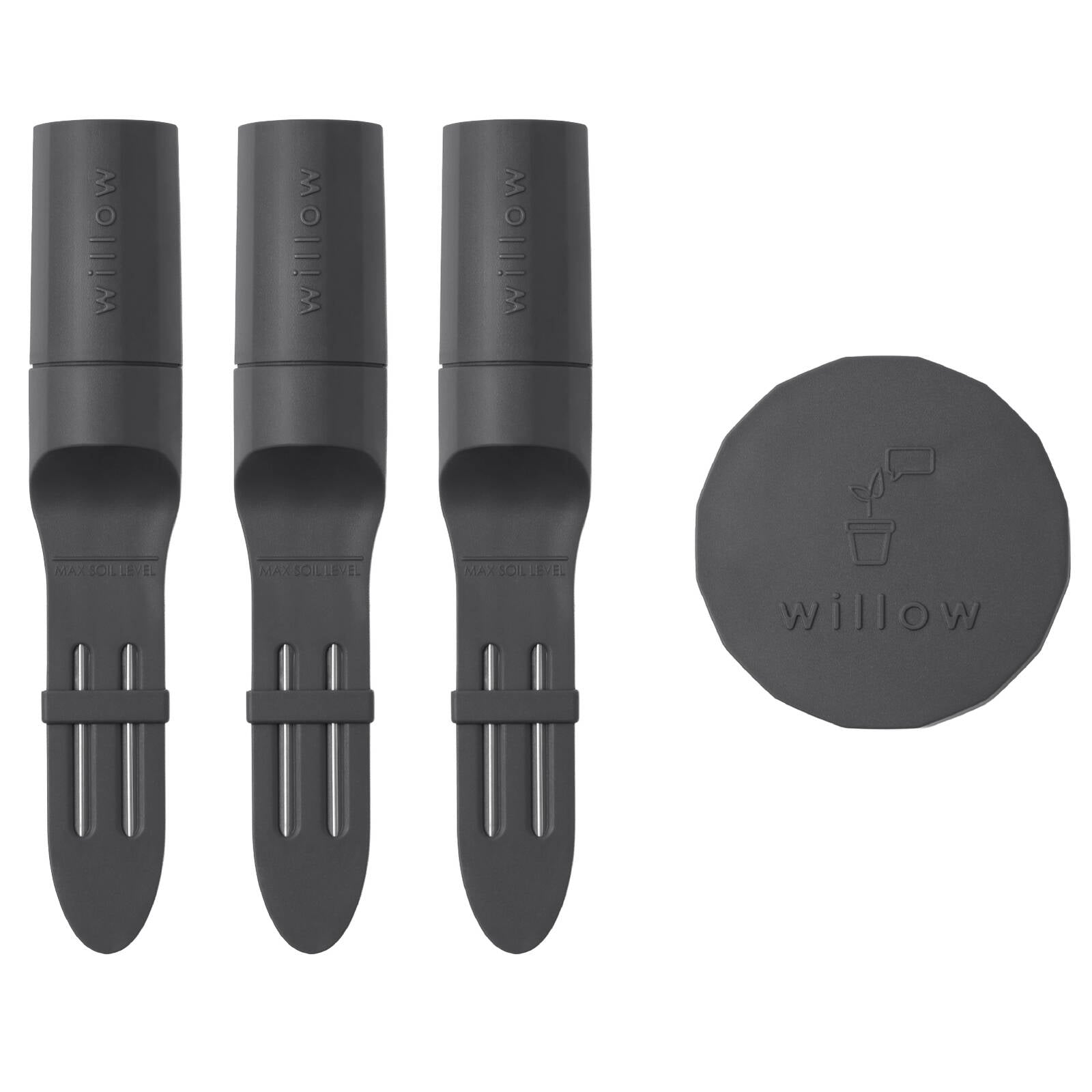 Willow Smart Indoor Plant Sensor Plant Parent Pack Charcoal