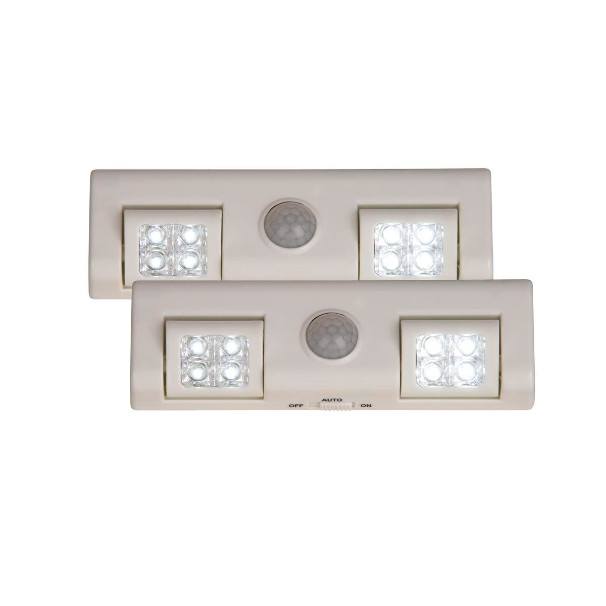 Magic Living LED Cabinet Light with Sensor 2 Pack - 165mm x 24mm x 52mm - White - Motion Activated