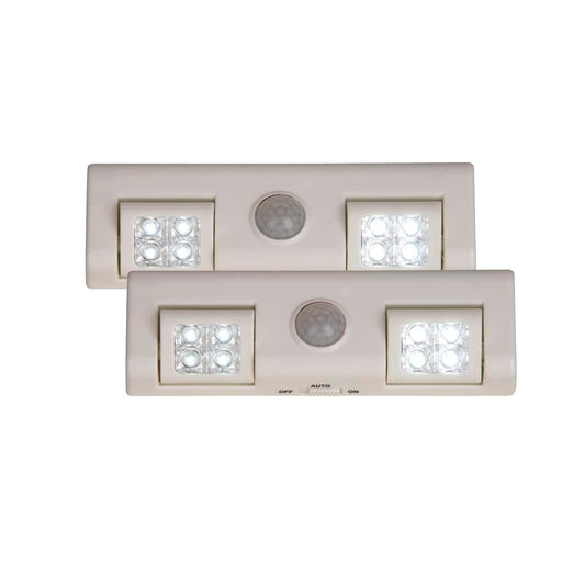 Magic Living LED Cabinet Light with Sensor 2 Pack - 165mm x 24mm x 52mm - White - Motion Activated