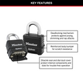 Master Lock Combination Padlock - 57mm - Zinc - Resettable - SuperSaverAU - view 4