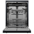 Haier 60cm Freestanding Dishwasher with Steam - 15 Place Settings - Black - Auto Door Opening - HDW15F3B1