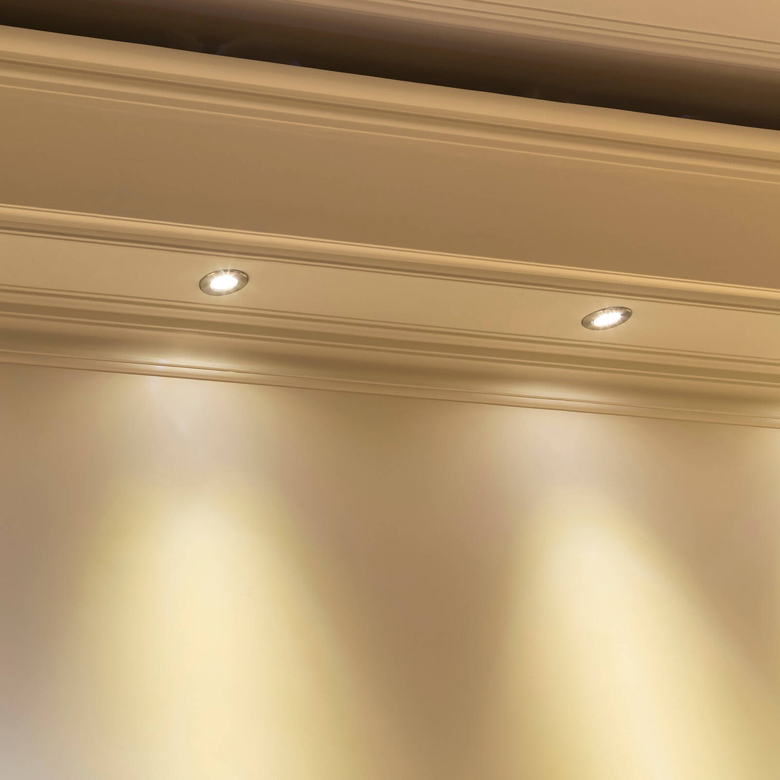 Deta 90mm Twist On Downlight Frames, Brushed Nickel, 2 Pack, Indoor DET001