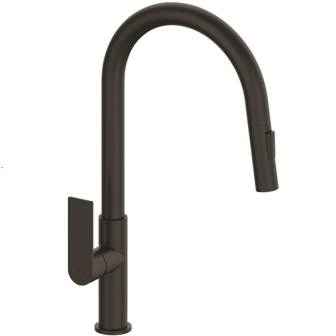 Mondella Black Matte Rococo Pull Down Sink Mixer - 65mm x 650mm x 260mm - Lead-Free Stainless Steel - Pull-Out Sprayer - WELS 5 Star Rating - SuperSaverAU - view 1