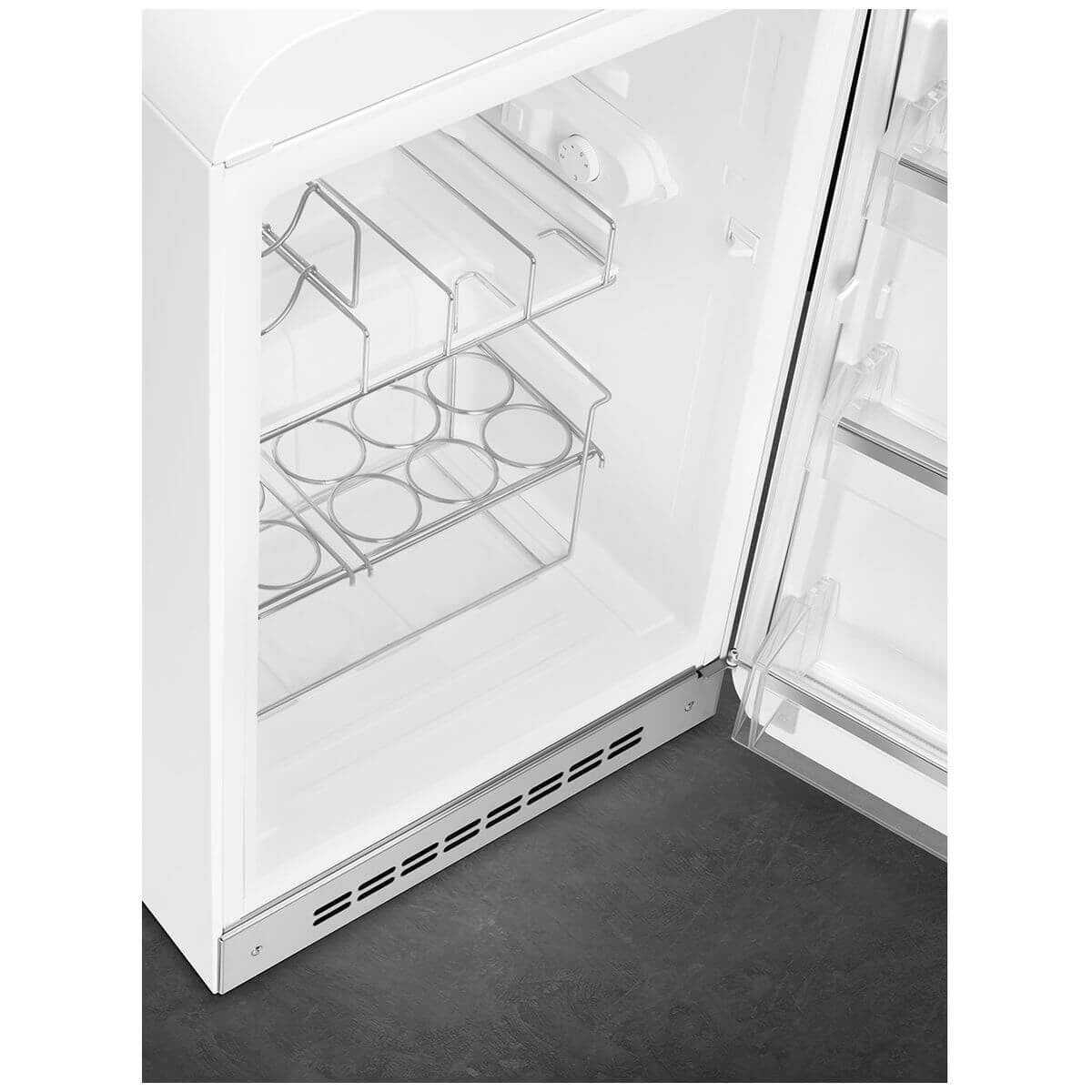 Smeg 50s Retro Style Happy 135L bar fridge - right hinge, white, 6 star energy rating - FAB10HRWH6