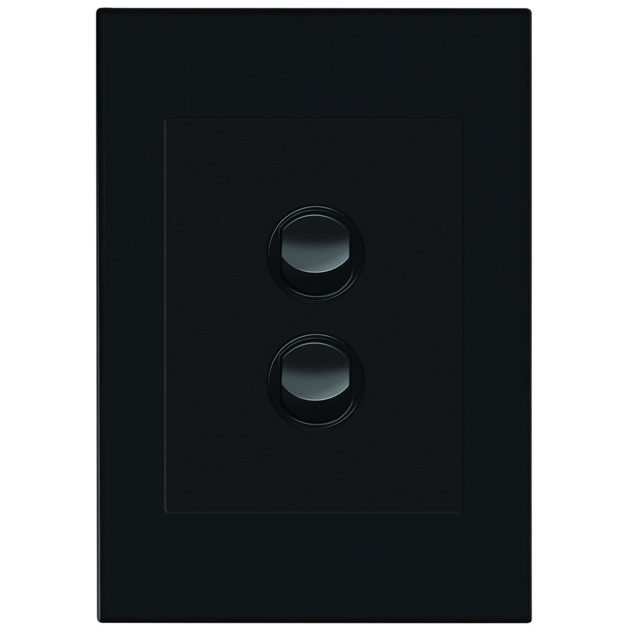 HPM VIVO 2 Gang Wall Switch, Grey, 10A 240V 2 Way (EV770/2GR)