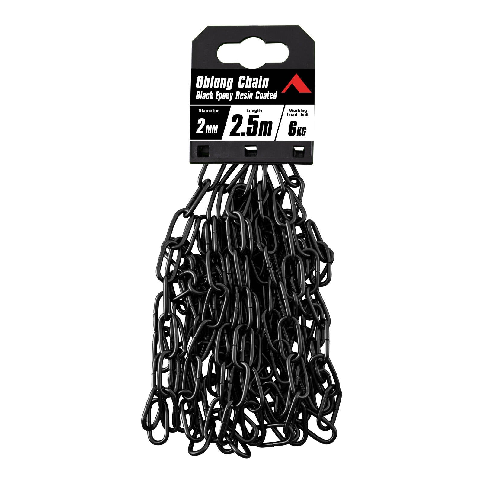 Pinnacle 2mm x 2.5m Matt Black Oblong Chain