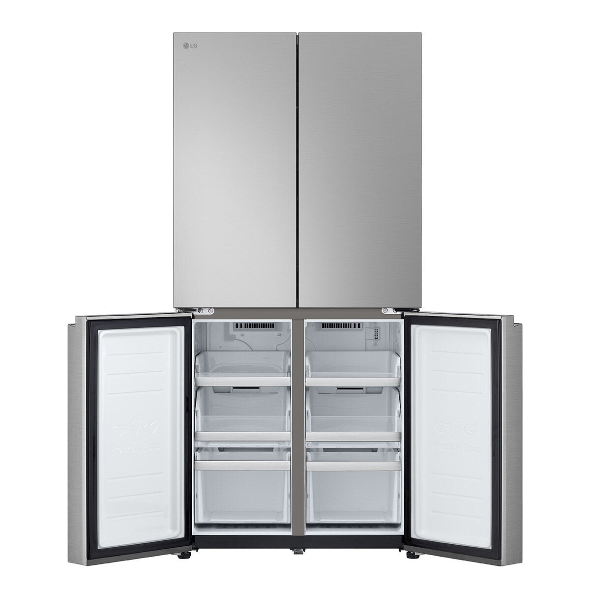 LG 530L French Door Fridge - Stainless Steel, 5 Star Energy, Hidden Hinges, ThinQ - GF-B505PL