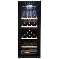 LeCavist Cuvee Emilion 111 Bottle Single Zone Wine Fridge - Black, UV Protected Glass Door - LCS100VN