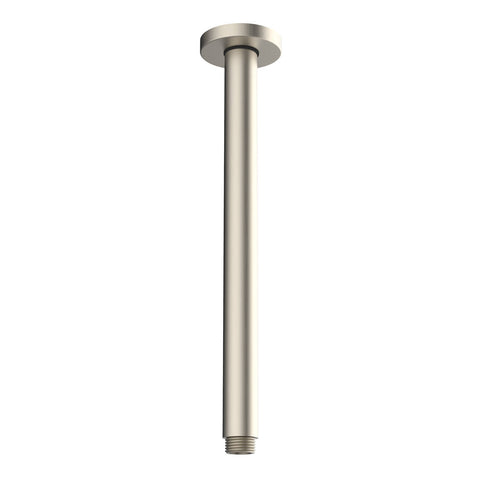 Mondella 300mm Brushed Nickel Straight Ceiling Shower Arm, Grade 304 Stainless Steel