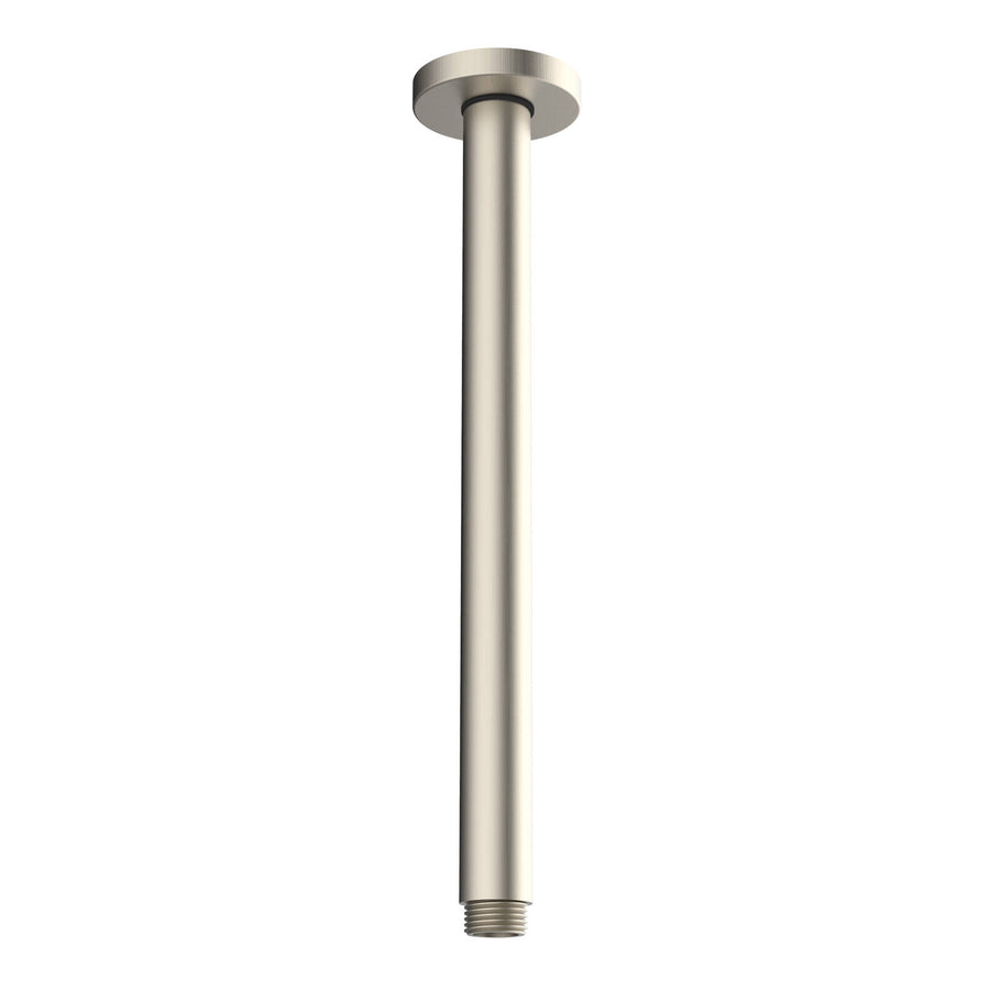 Mondella 300mm Brushed Nickel Straight Ceiling Shower Arm, Grade 304 Stainless Steel