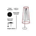 Mojo Ultimate Outdoor Furniture Cover Cantilever Umbrella - 390mm x 2600mm - Black - UV Resistant - Water Repellent - SuperSaverAU - view 3