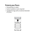 Surface Gard 22mm Black Round Plastic Internal Chair Tip 4 Pack - SuperSaverAU - view 3