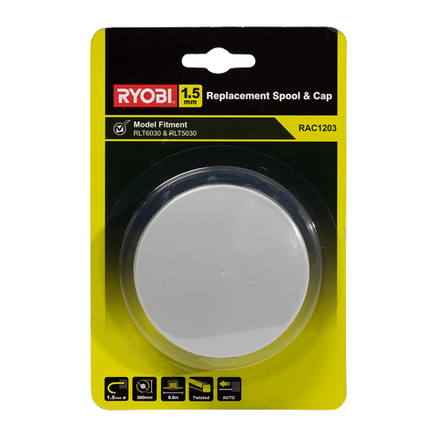 Ryobi Replacement Spool & Line, Suits RLT5030 Line Trimmer, 1.5mm Line, Pre-Wound