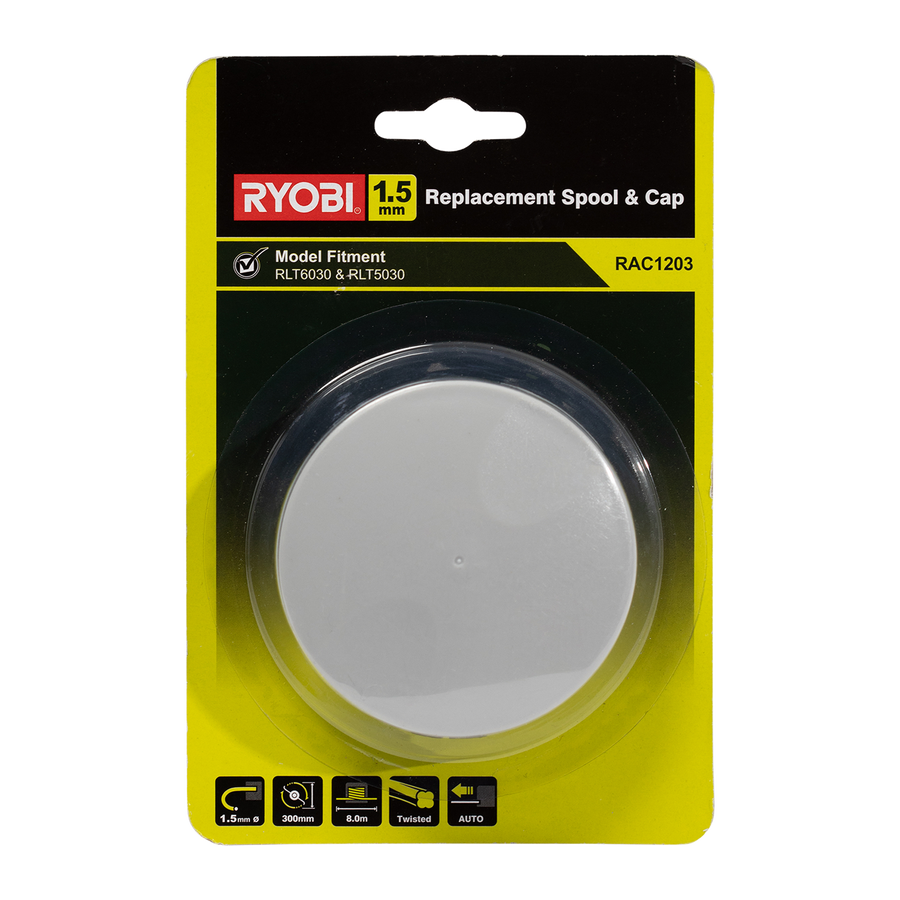 Ryobi Replacement Spool & Line, Suits RLT5030 Line Trimmer, 1.5mm Line, Pre-Wound