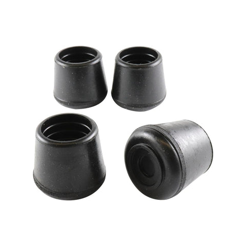 Surface Gard 22mm Black Round Rubber Chair Tip 4 Pack - Easy Glide - SuperSaverAU - view 1