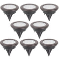 Click Orb LED Disc Light 8 Pack - Solar Powered - 70mm Black - Outdoor Use - SuperSaverAU - view 1